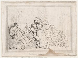 Síň sportovců, aneb Odpočinek lovců lišek od Thomas Rowlandson