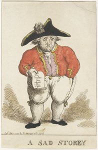 Karikatura na adresu batávského kontradmirála Samuela Storyho, 1799 od Thomas Rowlandson