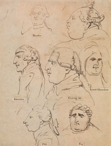 Studie Jiřího III. a státníků od Thomas Rowlandson