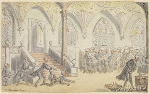 Studium pro Dr. Syntax Entertained na vysoké škole od Thomas Rowlandson