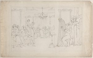 Sladký je hlas, jehož síly dokážou pohnout A volat srdce tuláků k lásce..., 1. září 1817. od Thomas Rowlandson