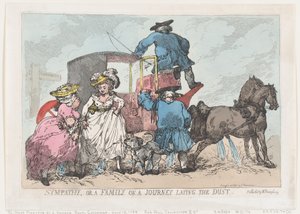 Sympatie aneb rodina na cestě pokládající prach, 12. července 1784, 12. července 1784. od Thomas Rowlandson