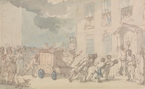 Příjezd hasičského vozu od Thomas Rowlandson
