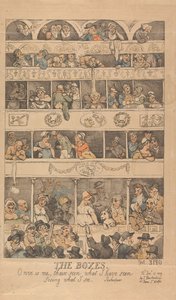 The Boxes: Ach, běda mi, že jsem viděl, co jsem viděl, a že vidím, co vidím. od Thomas Rowlandson