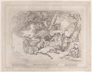 Vozový kůň ze života závodního koně aneb Ušlechtilý závodník, 20. července..., 20. července 1789 od Thomas Rowlandson