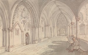 Klášterní křídlové budovy od Thomas Rowlandson