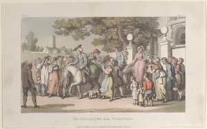 The Departure from Wakefield, from the Vicar of Wakefield, 1 May 1817., 1 May 1817. od Thomas Rowlandson