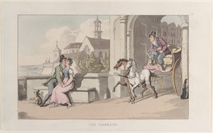 The Embrace, z Journal of Sentimental Travels v jižních provinciích Francie, ..., 1817-21. od Thomas Rowlandson