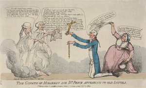Duchové Mirabeaua a doktora Price, kteří se zjevili starému Loyolovi od Thomas Rowlandson