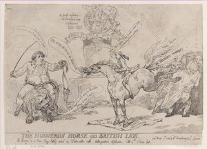 Hannoverský kůň a britský lev, 31. března 1784, 31. března 1784. od Thomas Rowlandson