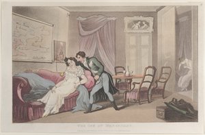 The Inn at Marseilles, z Journal of Sentimental Travels in the Southern Pro..., 1. ledna 1822. od Thomas Rowlandson