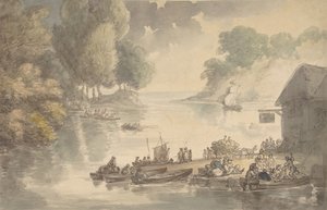 The Inn at the Ford, 1775-1827. od Thomas Rowlandson