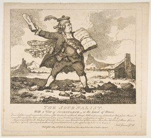 The Journalist, With View of Auchinleck-or the Land of Stones Malebná krása..., 15. května 1786. od Thomas Rowlandson