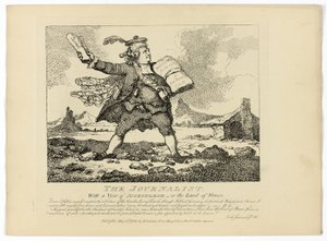 Novinář, z Boswellovy cesty po Hebridách od Thomas Rowlandson
