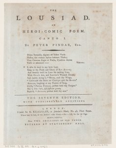 Lousiad, Titulní strana, 1787., 1787. od Thomas Rowlandson