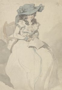 Milostný dopis, cca 1790 (pero, inkoust a akvarel na papíře) od Thomas Rowlandson