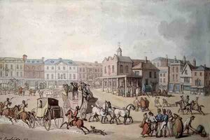 Tržiště, Kingston-upon-Thames od Thomas Rowlandson