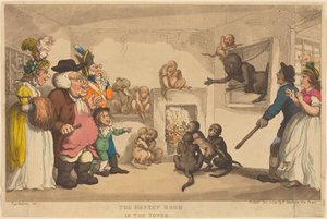 Opice v věži od Thomas Rowlandson