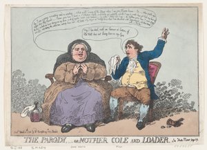 Parodie aneb matka Cole a Loader, 10. dubna 1784, 10. dubna 1784. od Thomas Rowlandson