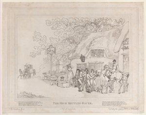 Poštovní kůň ze života dostihového koně aneb The High-Mettled Racer, 20. července..., 20. července 1789 od Thomas Rowlandson