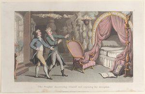Prorok objevující sám sebe a odhalující podvod, z Journal of Sentimental T..., 1821. od Thomas Rowlandson
