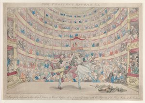 Vyhlídka před námi, s úctou věnovaná těmto zpěvákům, tanečníkům a mu..., 13. ledna 1791. od Thomas Rowlandson