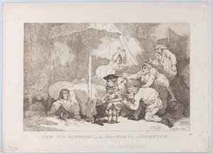 Smutný objev nemilostného učně od Thomas Rowlandson