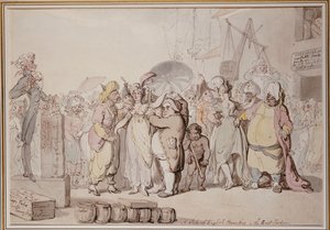 Prodej anglických krásek ve východní Indii, c.1810 od Thomas Rowlandson