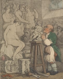 Sochař [Přípravy na Akademii, Old Joseph Nollekens a jeho Venuše], ca. 1800, ca. 1800 od Thomas Rowlandson