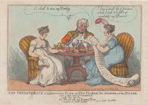 Triumvirát z Gloucester Place aneb The Clarke, The Soldier a The Taylor, 1809., 1809. od Thomas Rowlandson