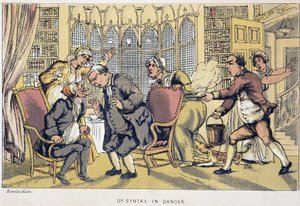 Konzultace – ve „“ třech cestách doktora Syntaxe: při hledání malebné útěchy a manželky“ od Williama Combe, nemocného. Rowlandson od Thomas Rowlandson