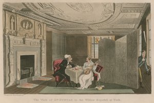 Návštěva Dr. Syntaxe u vdovy Hopefullové v Yorku od Thomas Rowlandson