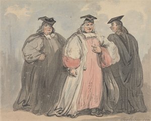 Tři církevní učenci od Thomas Rowlandson