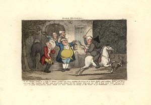 Opilý muž na koni čelem k ocasu. od Thomas Rowlandson