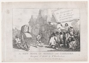 Titulní strana: Nová kniha o koních a kočárech, aneb The Rhedarium na prodej všeho druhu..., 1784. od Thomas Rowlandson