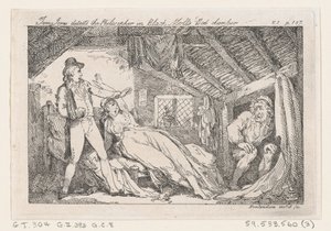 Tom Jones detekuje filozofa v Black Molls Bedchamber, The History of Tom Jones, a ..., 1792. od Thomas Rowlandson