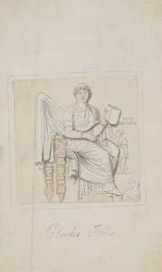 Tombstone, Claudia Italia jako alegorie hudby od Thomas Rowlandson