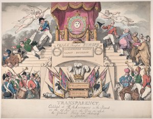 Transparency: Vystaveno u R. Ackermanna v Strand 27. listopadu ..., 27. listopadu 1815. od Thomas Rowlandson