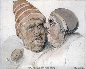 Dršťky a trollebobové (akvarel) od Thomas Rowlandson