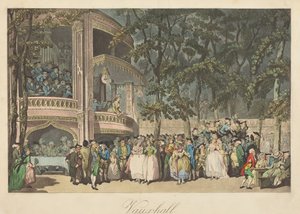Vauxhallské zahrady od Thomas Rowlandson