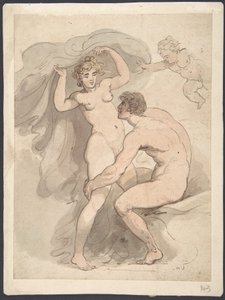 Venuše, Anchises a Amor od Thomas Rowlandson