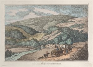 Pohled poblíž Bridport, Dorsetshire, z Sketches from Nature, 1819-22., 1819-22. od Thomas Rowlandson