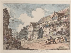 Pohled na Liskard v Cornwallu od Thomas Rowlandson