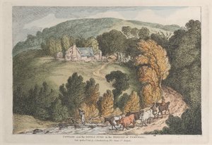 Pohled na kostel a vesnici St. Cue v Cornwallu od Thomas Rowlandson