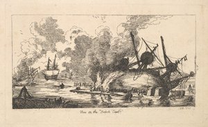 Pohled na francouzské pobřeží, 1787. od Thomas Rowlandson
