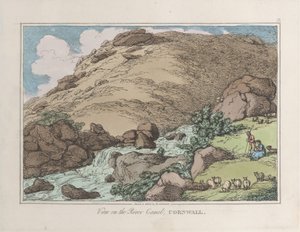 Pohled na řeku Camel v Cornwallu od Thomas Rowlandson