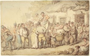 Vesnická pouť od Thomas Rowlandson