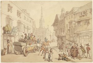 Cesta do Francie: Hôtel de Flandre od Thomas Rowlandson