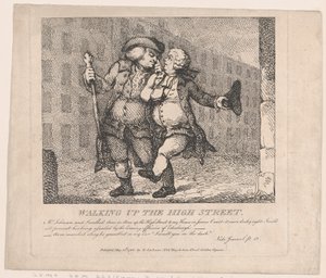 Walking Up the High Street, Edinburgh, malebné krásy Boswell, Part the F..., 15. května 1786. od Thomas Rowlandson