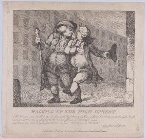 Walking Up the High Street, Edinburgh, malebné krásy Boswell, Part the F..., 15. května 1786. od Thomas Rowlandson